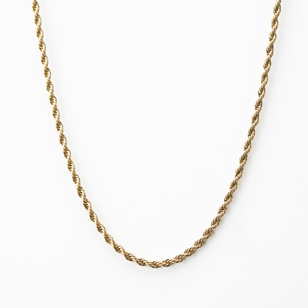 Gold rope necklace