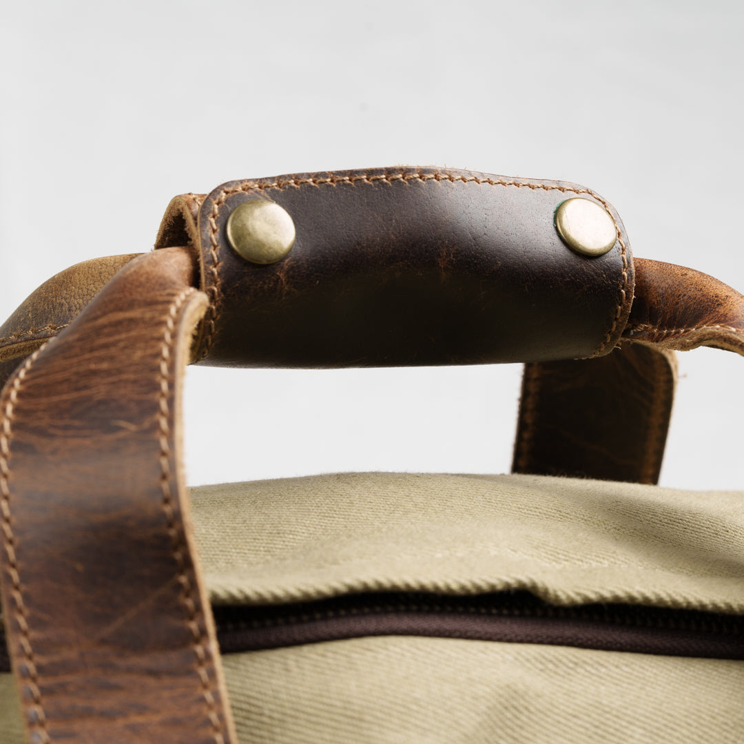 Bison Waxed Canvas Project Bag, Buffalo Canvas Project Bag