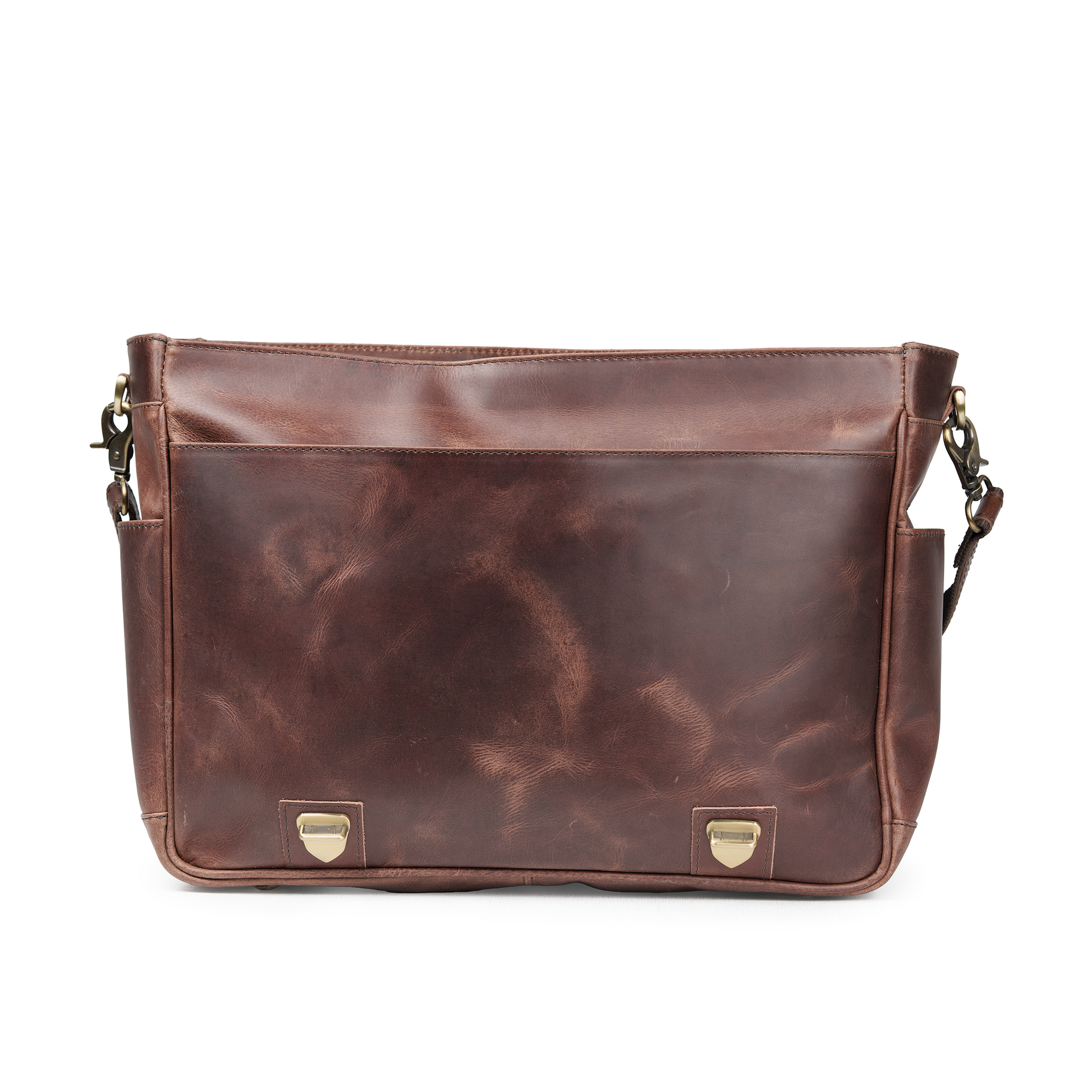 The “Lewis” Buffalo Leather Messenger Bag