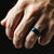 Black titanium mens wedding ring/band