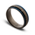 Black titanium mens wedding band