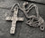 Ancient Cross Men's Necklace, Unisex Necklace, Cross, Medieval Cross, Mens Fashion, 20 or 24 in chain, ST-017