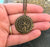 Men's Antiqued Brass Necklace with Large St. Christopher Medal, Unisex Jewelry, Chain length 20 or 24 inches BR-047