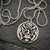 Men's Eagle Necklace, Silver Pewter Jewelry cast from Antique Military Button, Great American Seal, 20 or 24 Inch Rolo Chain, ST-039