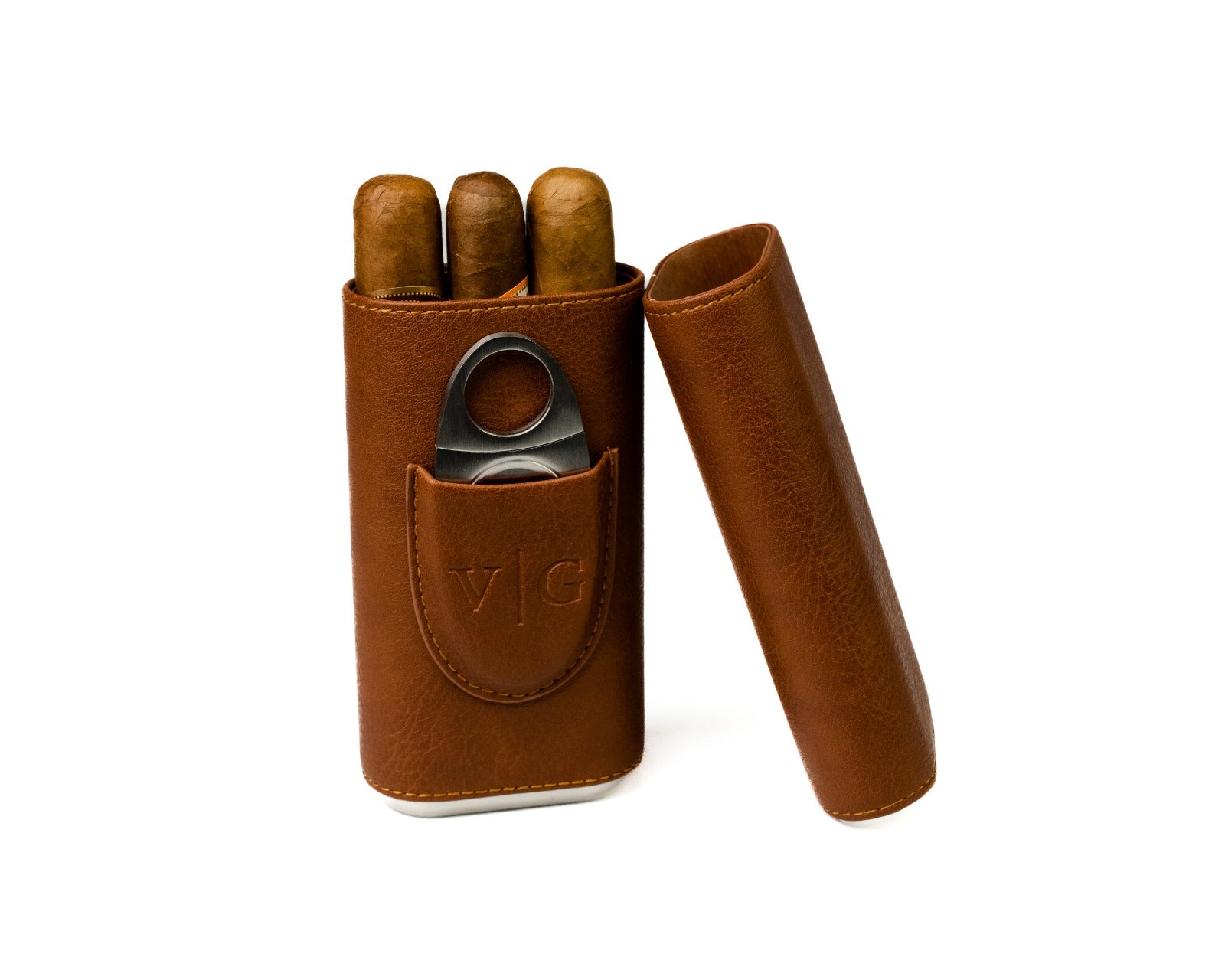 Premium Leather Travel Humidor & Accessories Tote • The Gentleman's Flavor