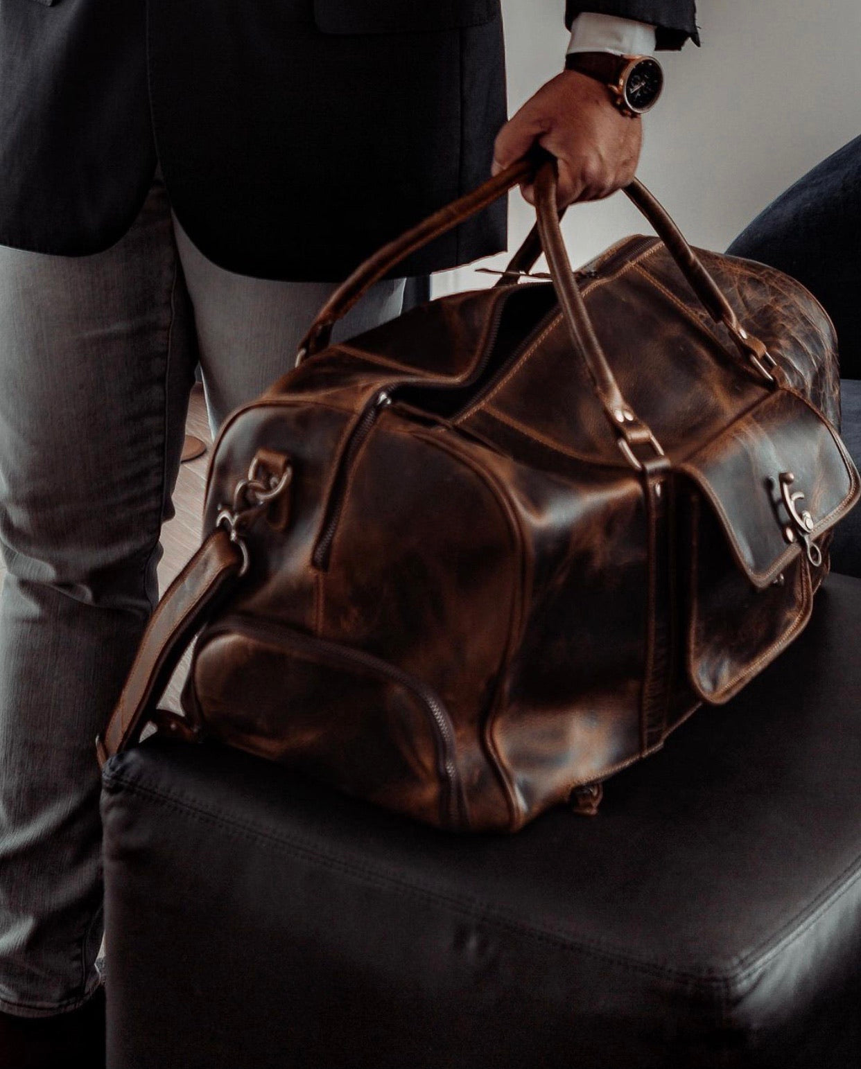 Leather duffle bag - .de