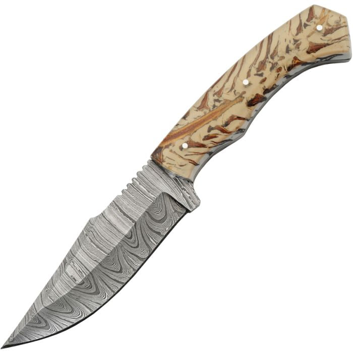 Damascus Snowpeak Hunter Knife