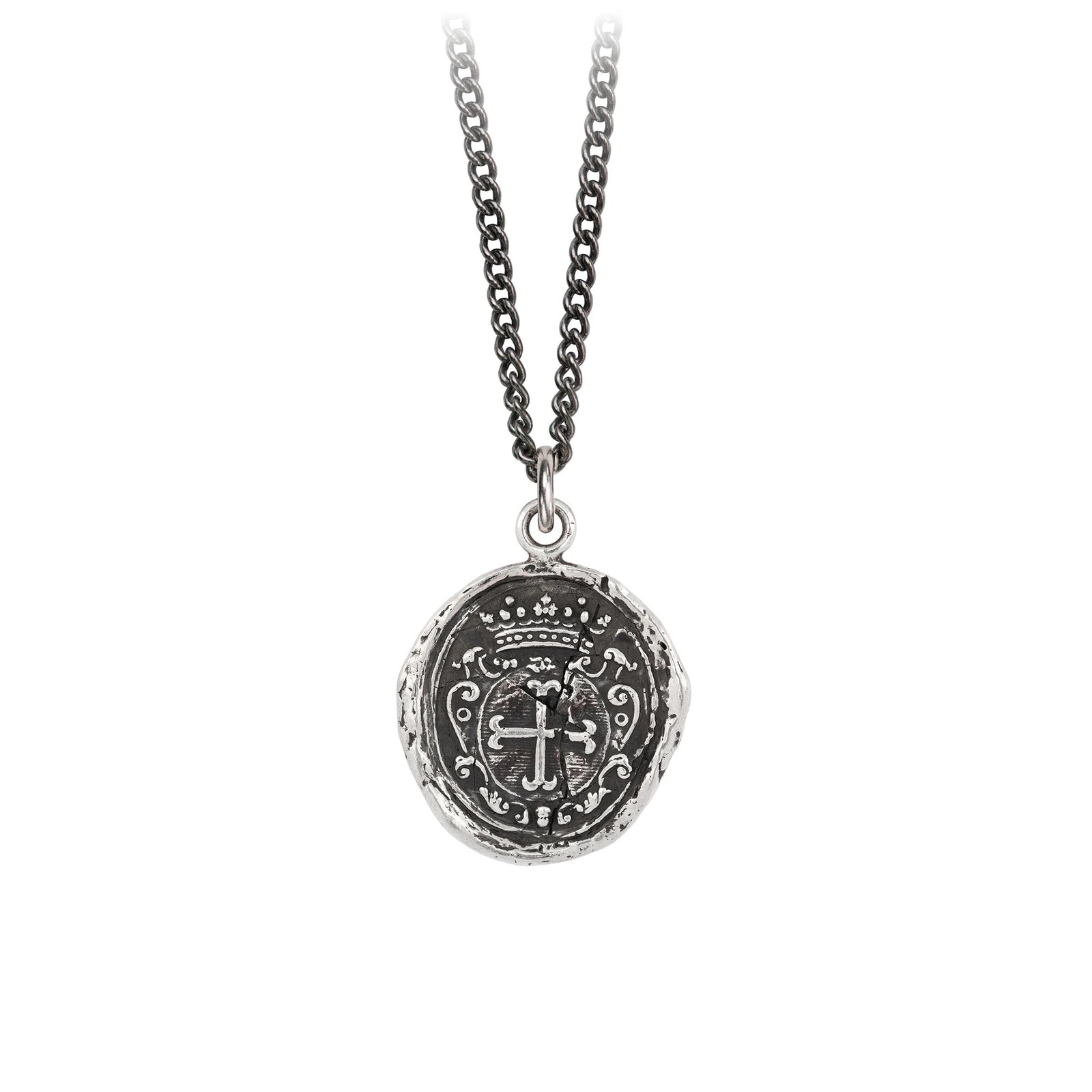 “Trust in God” Silver Talisman - Pyrrha - Vintage Gentlemen