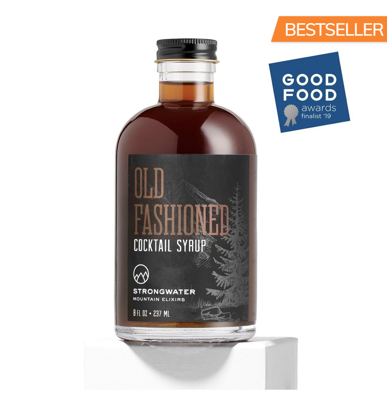 Strongwater Old Fashioned Craft Cocktail Mixer - Makes 32 Cocktails -  Handcrafted Old Fashioned Syrup with Bitters, Orange, Cherry & Organic  Demerara Sugar - Just Mix with Bourbon or Whiskey